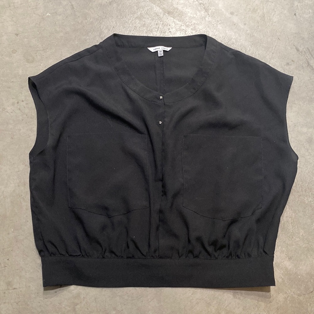 Black pocket blouse